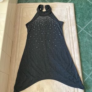 Dark gray flowy tank top